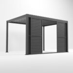 Urban Louver Sliding Doors 4m Grey - Image 2