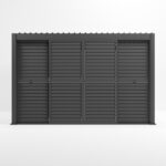 Urban Louver Sliding Doors 4m Grey - Image 3