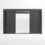 Urban Louver Sliding Doors 4m Grey - Image 4