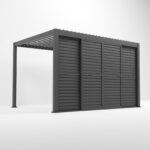 Urban Louver Sliding Doors 4m Grey - Image 5