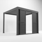 Urban 3.6 Adjustable Louvre Sliding Door Side Wall - Grey - Image 4